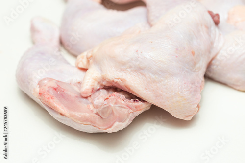chicken meat on white background