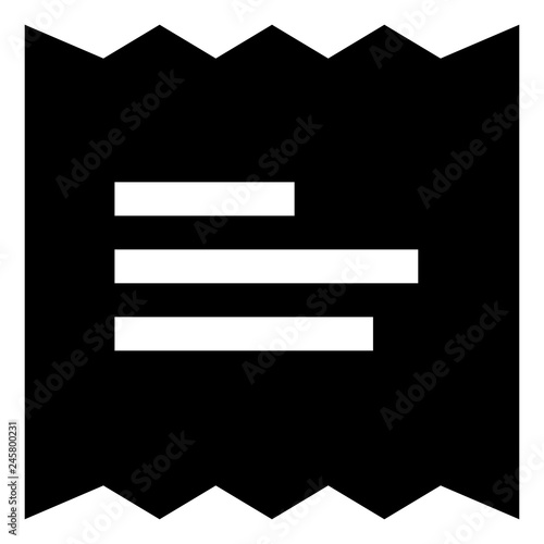 Receipt With Text Vector Icon.eps