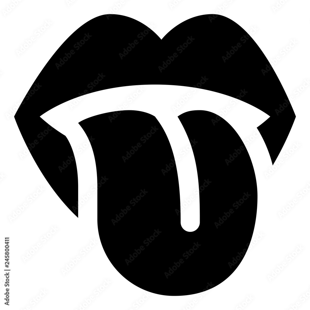 Tongue Sticking Out Mouth Vector Icon.eps Stock Vector Adobe Stock
