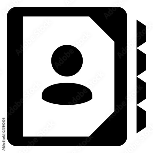 Address Book Contacts Vector Icon