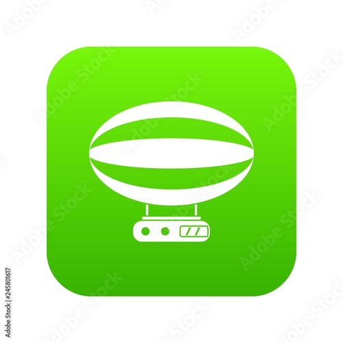 Aerial transportation icon digital green for any design isolated on white vector illustration