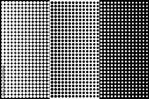 Abstract halftone pattern. Vector halftone dots background for design banners, posters, business projects, pop art texture, covers. Geometric black and white texture.