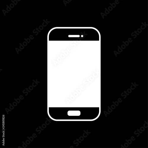 Handy Smartphone - Piktogramm - Symbol Icon Logo - schwarz weiß 