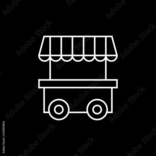 Kiosk - Piktogramm - Symbol Icon Logo - schwarz weiß 