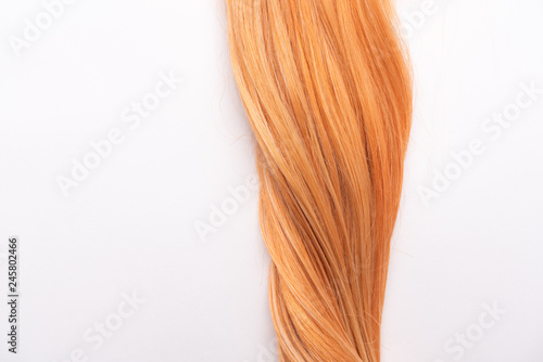 Wallpaper Mural Human, natural honey-colored blond hair on white isolated background. Stylish, fashionable colors this year. Honey blonde shaken, wave and undulating hair. An example of hairstyle. Torontodigital.ca