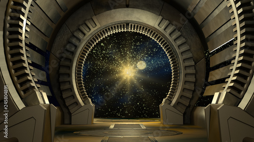 Space environment, ready for comp of your characters.3D rendering