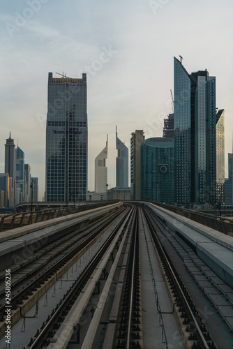 Dubai metro railway 2019, United arabic emirates