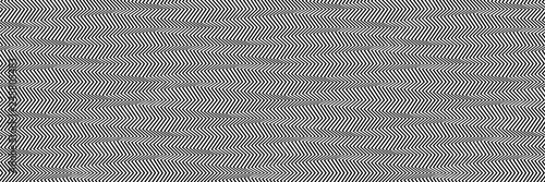 Abstract Seamless Black and White Geometric Pattern with Stripes. Optical Psychedelic Illusion. Wicker Structural Texture. Raster Illustration