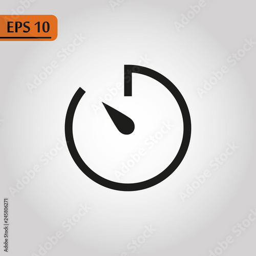 Multiporpuse guage black corcle Icon,  illustration isolated on white background