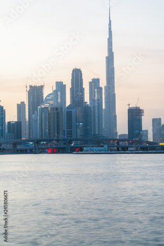 Photography Dubai skyline view 2019, united arabic emirates