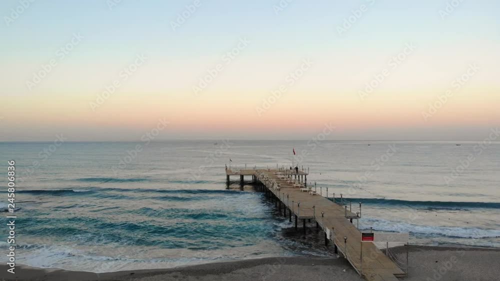Earlier morning in the Turkish city by the sea Earlier morning in the Turkish city by the sea