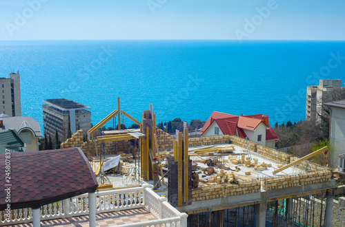 Construction site building sea Crimea