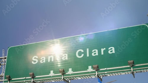 Airplane Landing Santa Clara photo