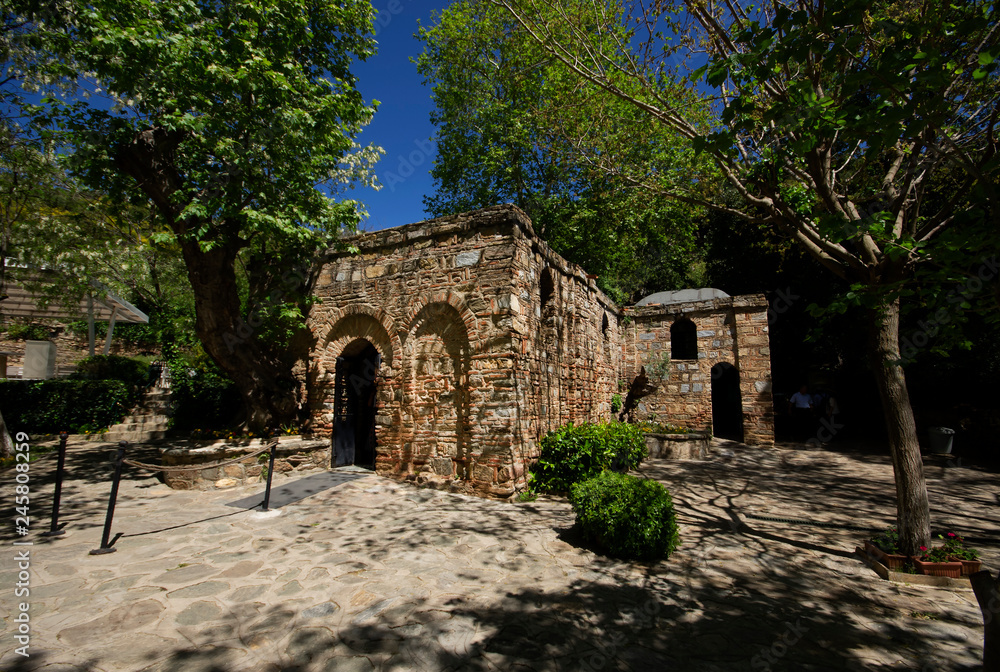 Exterior view of house of Virgin Mary at Selcuk, Izmir / Turkey