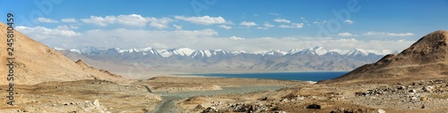 Karakul lake Pamir range and Pamir highway Tajikistan