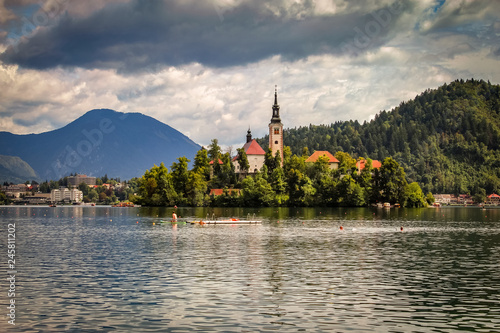Bled lake near the Bled town in Slovenia © Milan