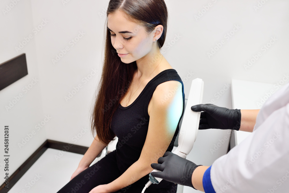 treatment of skin diseases using light therapy. Ultraviolet, psoriasis, eczema, dermatitis, a dermatologist treatment of skin diseases using light therapy. Ultraviolet, psoriasis, eczema, dermatitis, a dermatologist