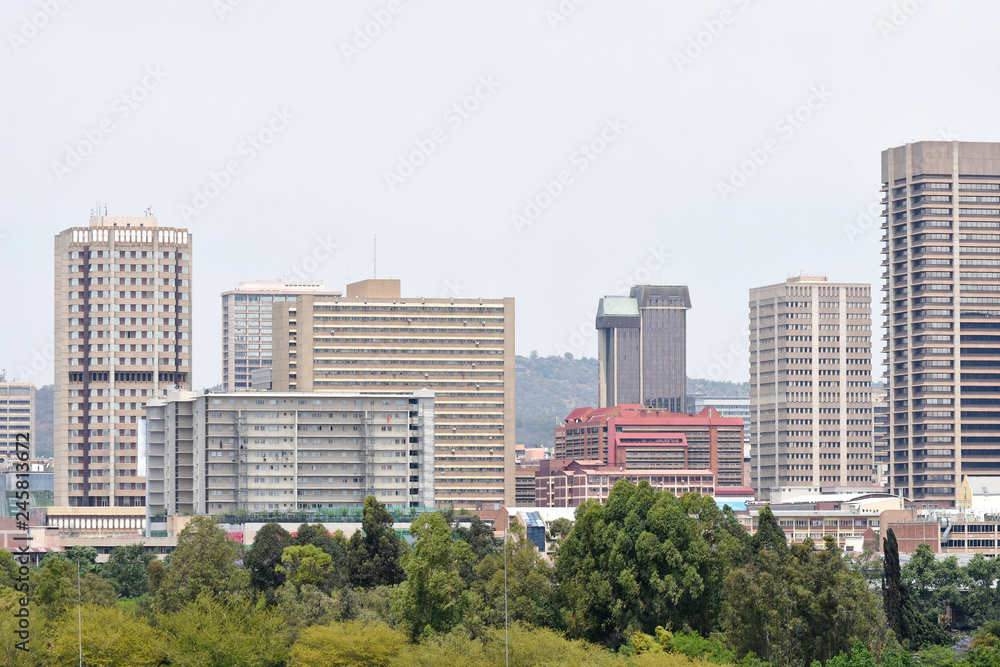 Pretoria City Central Viewed From North, South Africa