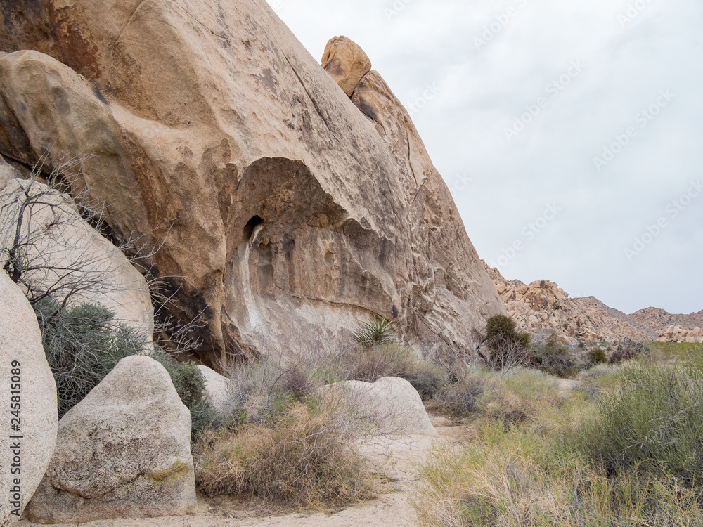 Huge rocks in the Joshua Tree National Park