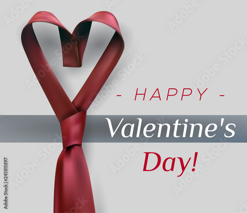 Valentine's day heart tie