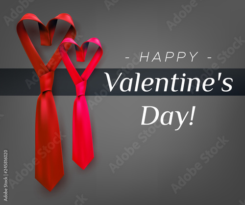 Valentine's day heart tie