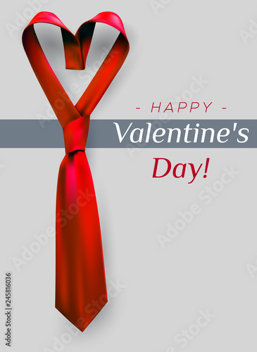 Valentine's day heart tie