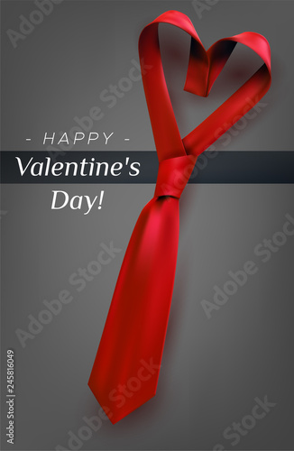 Valentine's day heart tie
