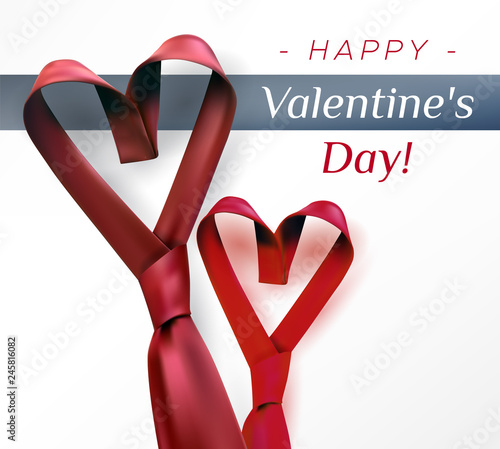 Valentine's day heart tie