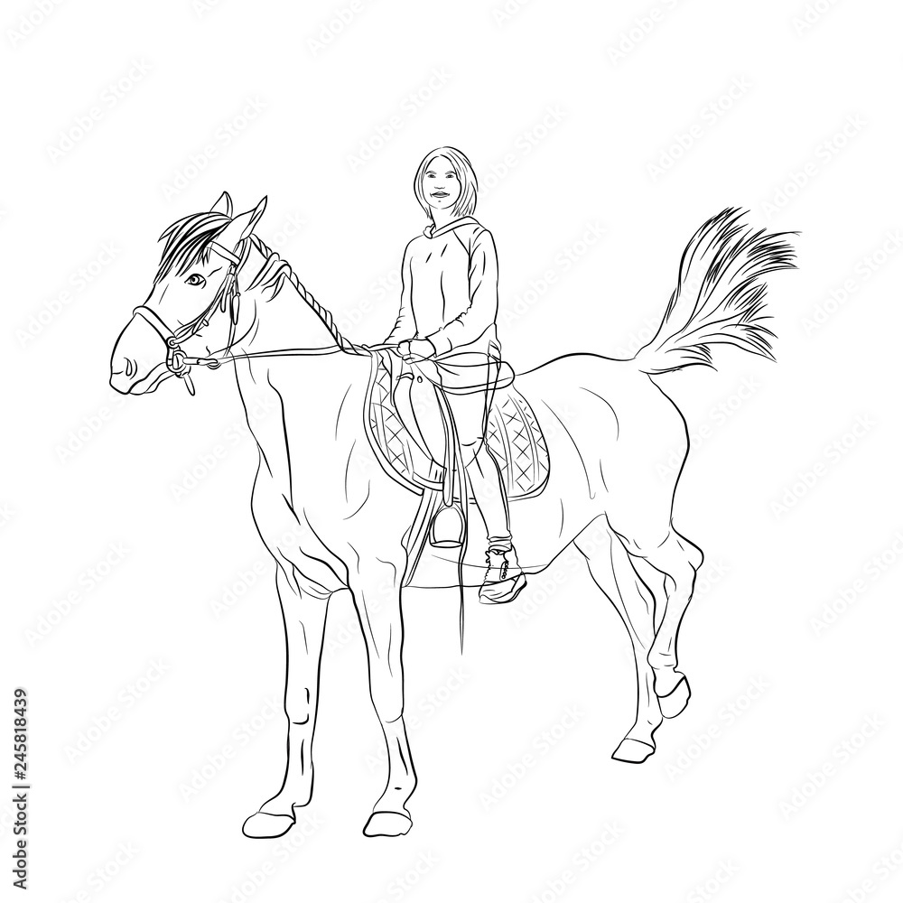 girl child. child riding a horse girl child. child riding a horse