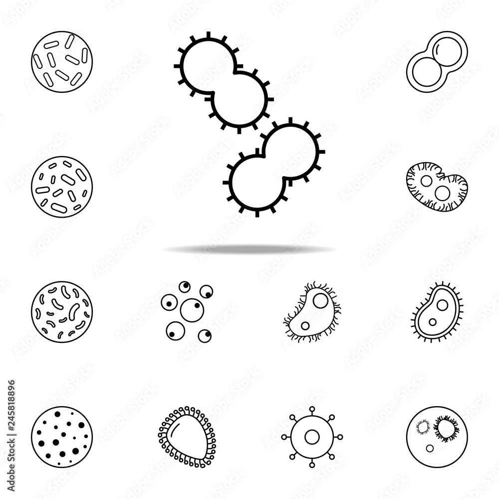 germs icon. Bacteria icons universal set for web and mobile