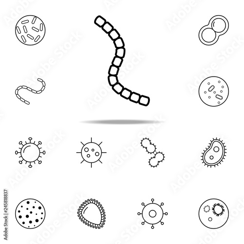 bacterium icon. Bacteria icons universal set for web and mobile
