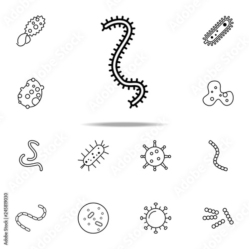microbe icon. Bacteria icons universal set for web and mobile
