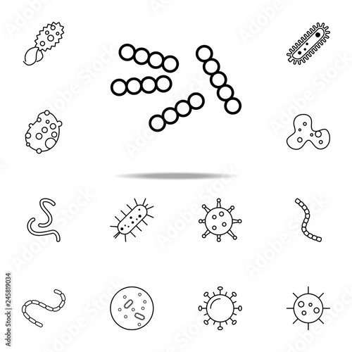 bacteria icon. Bacteria icons universal set for web and mobile