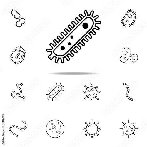 microbe icon. Bacteria icons universal set for web and mobile
