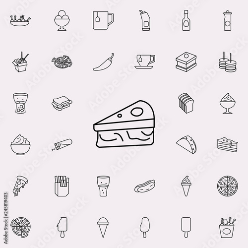 piece of cake icon. Fast food icons universal set for web and mobile