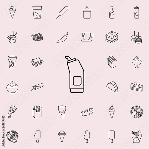 ketchup pot icon. Fast food icons universal set for web and mobile