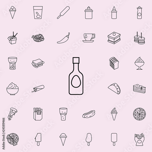ketchup icon. Fast food icons universal set for web and mobile