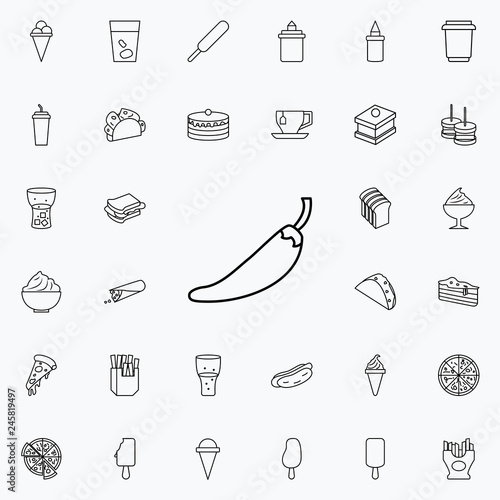 hot peppers icon. Fast food icons universal set for web and mobile