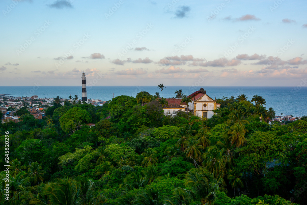 Φωτογραφία Aerial view of Olinda Lighthouse and Church of Our Lady of Grace, Catholic Churc