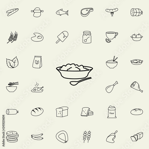 puree plates icon. Food icons universal set for web and mobile