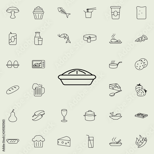 meat pie icon. Food icons universal set for web and mobile