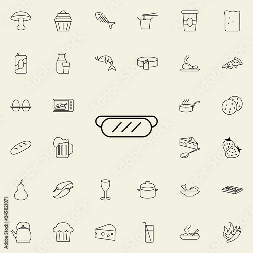 sausage icon. Food icons universal set for web and mobile