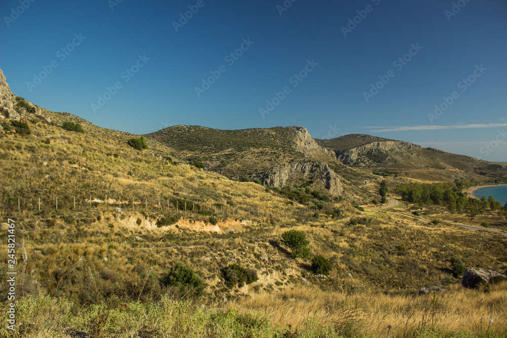 Texas rocks highland valley in USA outskirts nature scenic dry landscape