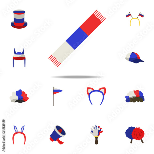fan scarf icon. Russian Fan atributs icons universal set for web and mobile