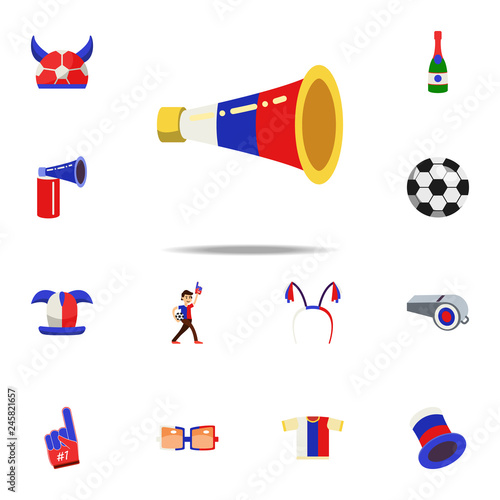 fan megaphone icon. Russian Fan atributs icons universal set for web and mobile photo