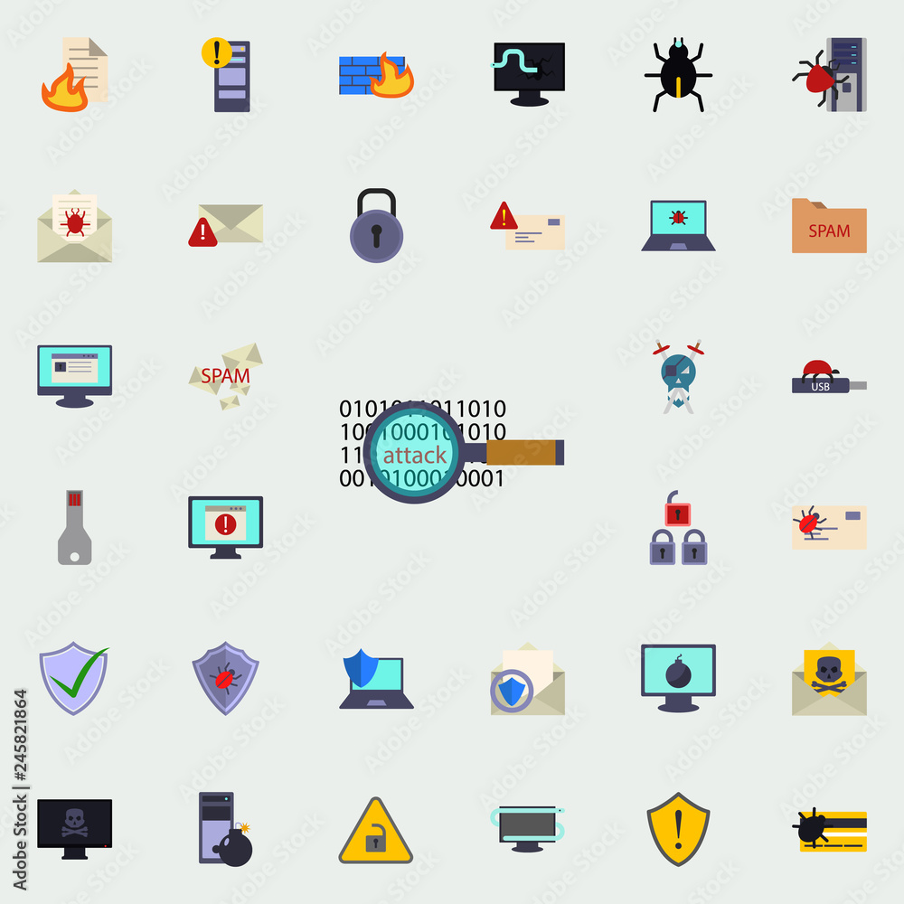 magnifier and numbers icon. Virus Antivirus icons universal set for web and mobile magnifier and numbers icon. Virus Antivirus icons universal set for web and mobile