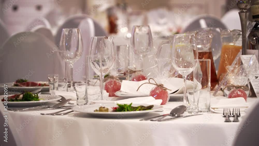 luxury restaurant already prepared for a banquet luxury restaurant already prepared for a banquet