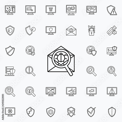 search for beetles in a letter icon. Virus Antivirus icons universal set for web and mobile