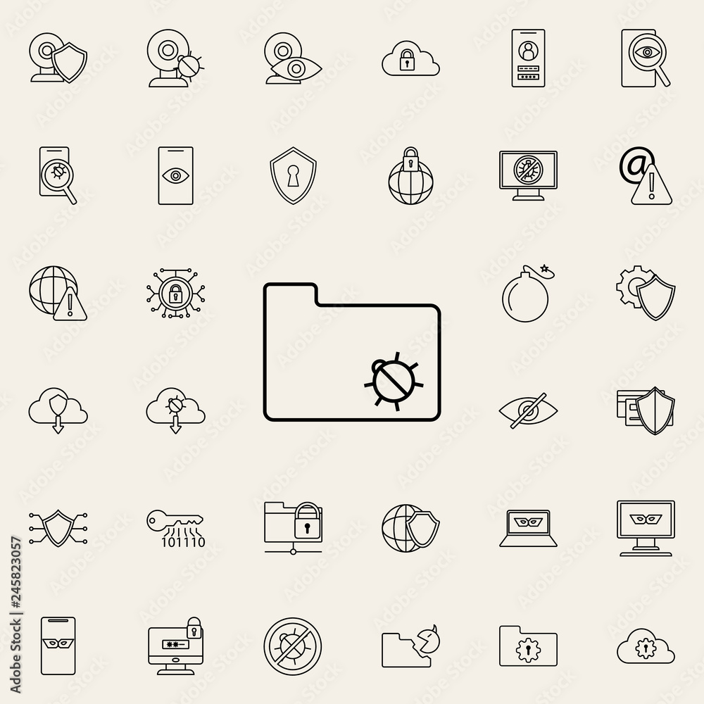beetle in a folder icon. Virus Antivirus icons universal set for web and mobile beetle in a folder icon. Virus Antivirus icons universal set for web and mobile