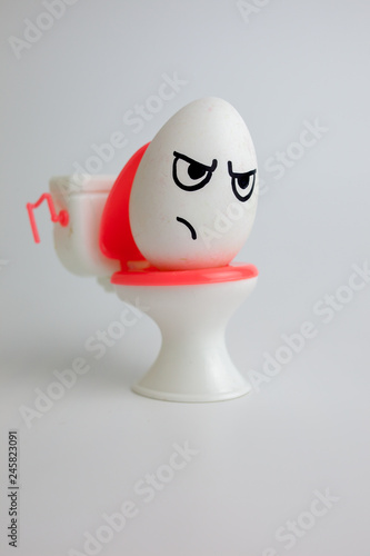 haemorrhoids concept. pain in the toilet